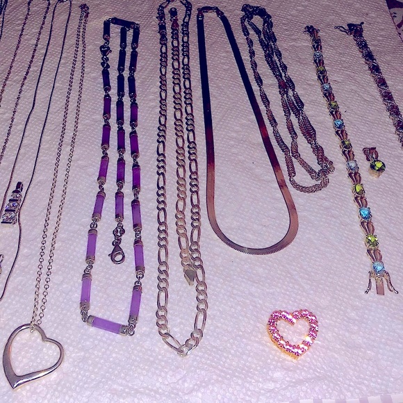 925 Sterling silver & genuine stone jewelry lot - Picture 8 of 8